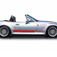 Z3 Logo Seitliche Tür Karierte Streifen Vinyl Aufkleber Paar für BMW Z3_2