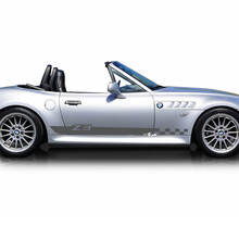 Paar BMW Z3 Karierte Streifen Seitentüren Vinyl Aufkleber Aufkleber
 3