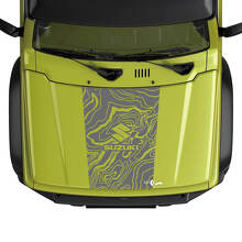 Suzuki JIMNY Motorhaube Topografische Kartenlogo Aufkleber Grafiken
 3