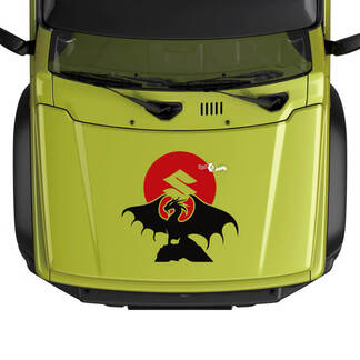 Suzuki JIMNY Hood Dragon on Sun Logo-Aufkleber
 1