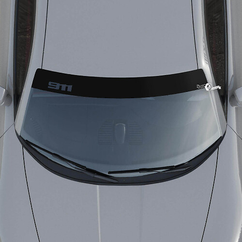 911 Logo Windshield Banner Vinyl-Aufkleber für Porsche 911