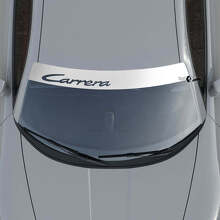 Porsche Carrera Logo Windschutzscheibe mit Hintergrundstreifen Kit Aufkleber Sticker
 3
