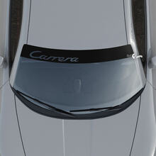 Aufkleber für die Windschutzscheibe mit Porsche Carrera-Logo und Hintergrundstreifen
 4
