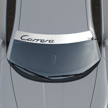 Aufkleber für die Windschutzscheibe mit Porsche Carrera-Logo und Hintergrundstreifen
 5