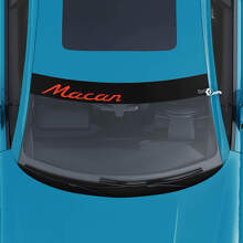 Porsche Macan Logo Windschutzscheibe mit Hintergrundstreifen Kit Aufkleber Sticker
 2