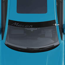 Porsche Macan Logo Windschutzscheibe mit Hintergrundstreifen Kit Aufkleber Sticker
 3