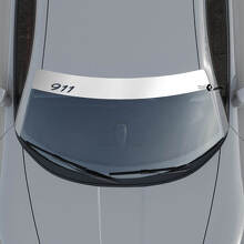 911 Logo Windschutzscheibe mit Hintergrundstreifen Kit Aufkleber Sticker 2 Für Porsche 911 2