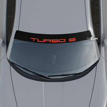 Aufkleber für die Windschutzscheibe mit Porsche Turbo S-Logo und Hintergrundstreifen
 2
