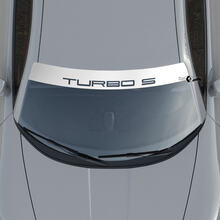 Aufkleber für die Windschutzscheibe mit Porsche Turbo S-Logo und Hintergrundstreifen
 3