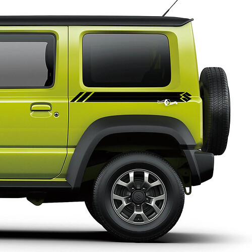 Suzuki JIMNY Rear Side Graphics Doors Decal Logo S Lines Aufkleber
