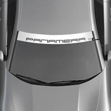 Aufkleber für die Windschutzscheibe mit Porsche Panamera-Logo und Hintergrundstreifen
 2