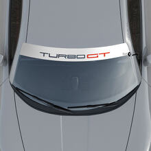 Porsche Turbo GT Logo Windschutzscheibe mit Hintergrundstreifen Kit Aufkleber 2
 2