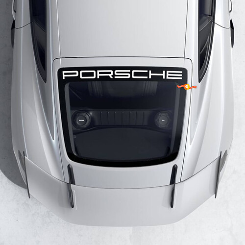 Aufkleber für die Heckscheibe mit Porsche-Logo 718 Cayman GT4 RS
