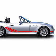 Paar BMW Unterteil Triple Wing Streifen Seitentüren Vinyl Aufkleber Aufkleber
 2