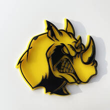 Benutzerdefiniertes 3D-Abzeichen Rhino Angry Logo Fender Badges Emblem
 3