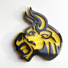 Benutzerdefinierte 3D-Abzeichen Bull Angry Logo Fender Badges Emblem
 2