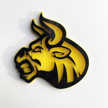 Benutzerdefinierte 3D-Abzeichen Bull Angry Logo Fender Badges Emblem
 4