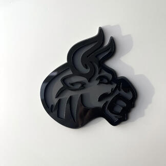 Benutzerdefinierte 3D-Abzeichen Bull Angry Logo Fender Badges Emblem
