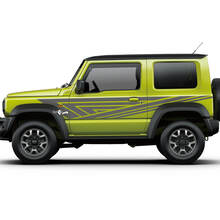 Suzuki JIMNY Seitengrafiken, Türaufkleber, Logo-Linien-Aufkleber
 3