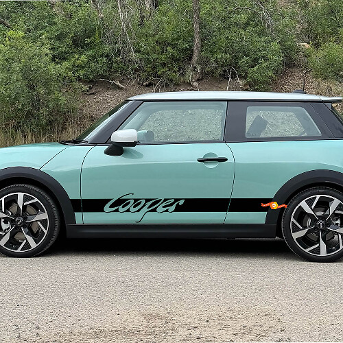 Paar Mini Cooper Streifen-Grafik-Türseitenaufkleber
