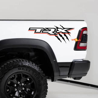 Paar Dodge Ram TRX Krallenspuren, Seitenaufkleber, LKW-Vinylgrafik
