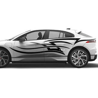 Jaguar I Pace Side Tattoo Stripes Graphics Doors Aufkleber Logo Lines Aufkleber
