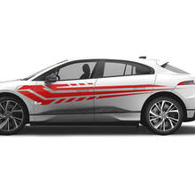 Jaguar I Pace Side Modern Graphics Doors Aufkleber Logo Lines Aufkleber
 2