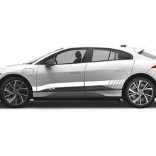 Jaguar I Pace Side Checkered Stripe Graphics Doors Aufkleber Logo Lines Aufkleber 2
 3