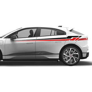 Jaguar I Pace Side 2 Colors Stripes Graphics Doors Aufkleber Logo Lines Aufkleber
