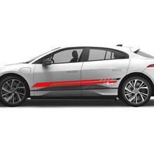 Jaguar I Pace Side 2 Colors Modern Stripes Graphics Doors Aufkleber Logo Lines Aufkleber
 2