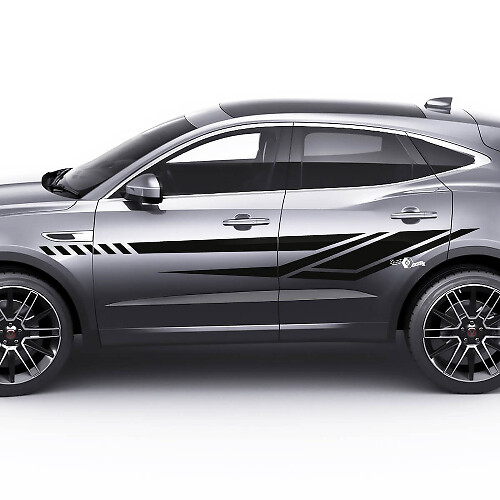 Jaguar E-Pace Seiten moderne Türen Streifen Grafiken Aufkleber Logo Sticker
