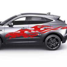 Jaguar E-Pace-Seitenlogo, Jaguar Flame Doors-Grafikaufkleber, Logo-Aufkleber
 2