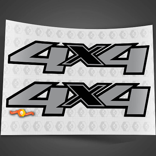 4X4 Logo Monochrom Stil Seiten Vinyl Aufkleber Sticker