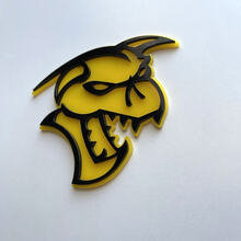 Hellcat Demon 3D-Abzeichen, schwarzes vs. gelbes Fender-Abzeichen-Emblem
 5