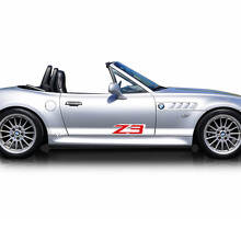 Paar BMW Z3 Logo Rocker Panel Seitentüren Tri Streifen Vinyl Aufkleber Sticker
 3
