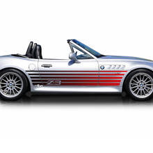 Strobe Stripes BMW Z3 Gradient Side Doors Stripes Vinyl Aufkleber Aufkleber
 3