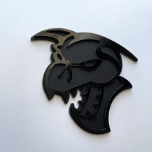 Hellcat Demon 3D Badge Black vs Black Fender Badges Emblem
 4