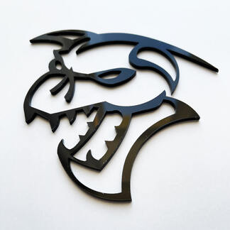 Hellcat Demon 3D-Abzeichen, schwarzes Fender-Abzeichen-Emblem
 1