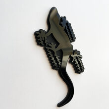 Gecko 3D Badge Black vs Black Fender Badges Emblem
 3