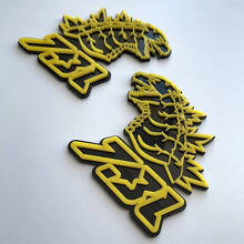 Godzilla 7.3L MEGAZILLA Musclecar Performance 7.3L 3D-Abzeichen Gelb vs. Schwarz Fender Badges Emblem
 4