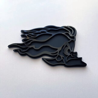 Cruella De Vil 3D-Abzeichen Black vs Black Fender Badges Emblem
 1