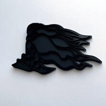 Cruella De Vil 3D-Abzeichen Black vs Black Fender Badges Emblem
 2