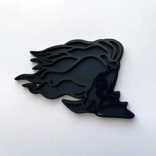 Cruella De Vil 3D-Abzeichen Black vs Black Fender Badges Emblem
 3