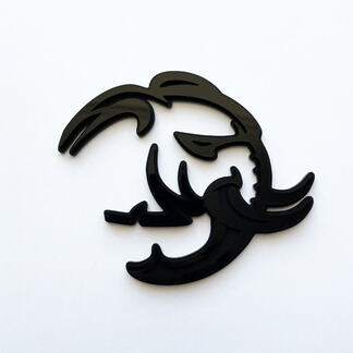 HellElephant 3D Badge Black vs Black Fender Badges Emblem
 1