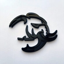 HellElephant 3D Badge Black vs Black Fender Badges Emblem
 3