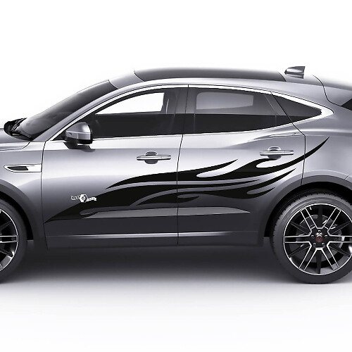 Jaguar E-Pace Seitentribal-Flammen-Türgrafik Aufkleber Logo-Aufkleber
