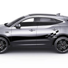 Jaguar E-Pace Side Checkered Stripes Doors Grafikaufkleber Logo-Aufkleber
 3