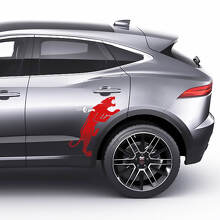 Jaguar Heckseitenradbogen-Grafik Aufkleber Logo-Aufkleber
 2