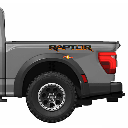 Raptor Graphics passend für 2024 Ford F150 Raptor R Vinyl-Aufkleber-Set mit Streifen
