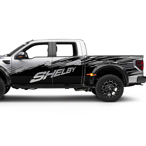 Riesige Grafiken Splash Shelby Ford F150 SVT Raptor seitliche hintere Aufkleberaufkleber
